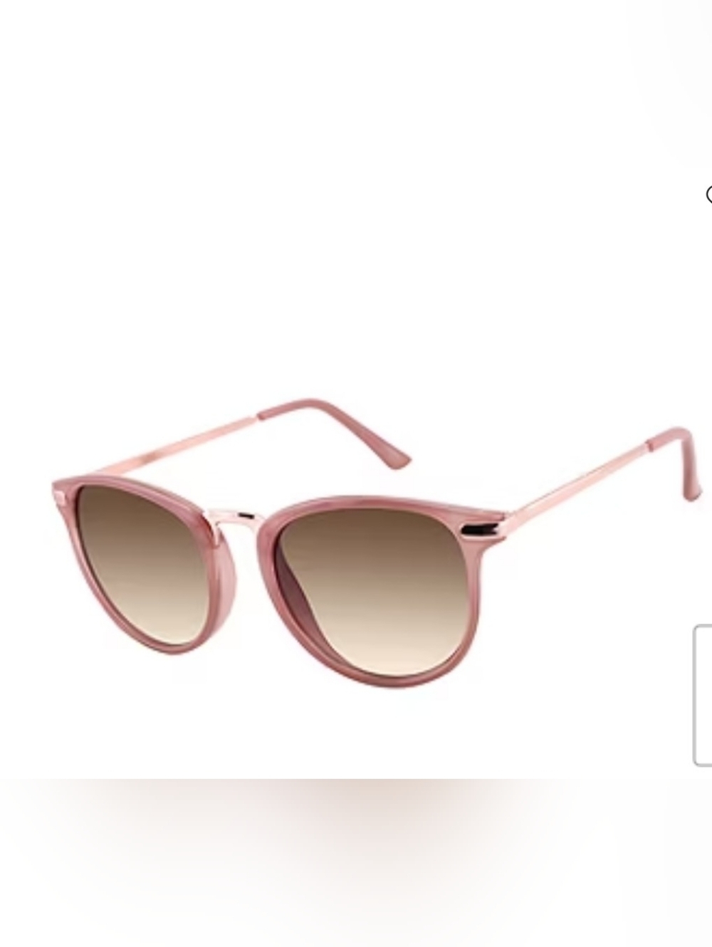 Liz Claiborne Women's Rose Mauve Round UV Protection Sunglasses